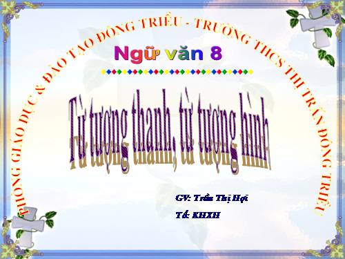 Bài 4. Từ tượng hình, từ tượng thanh