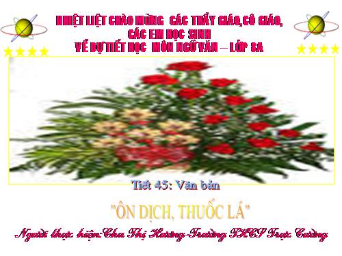 Bài 12. Ôn dịch, thuốc lá