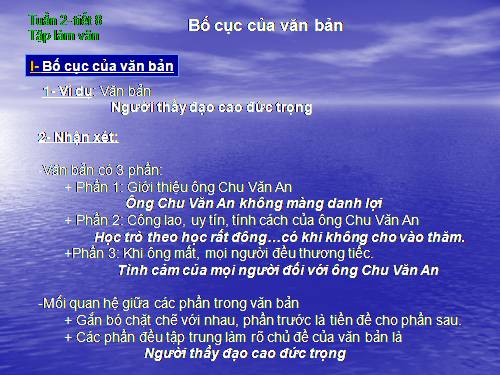 Bài 2. Bố cục của văn bản