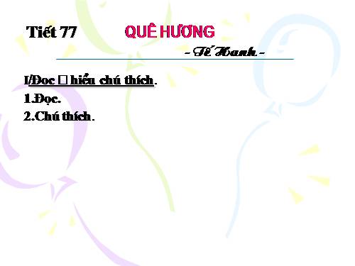 Bài 19. Quê hương