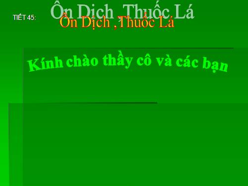 Bài 12. Ôn dịch, thuốc lá