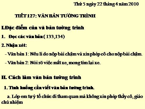 Bài 31. Văn bản tường trình