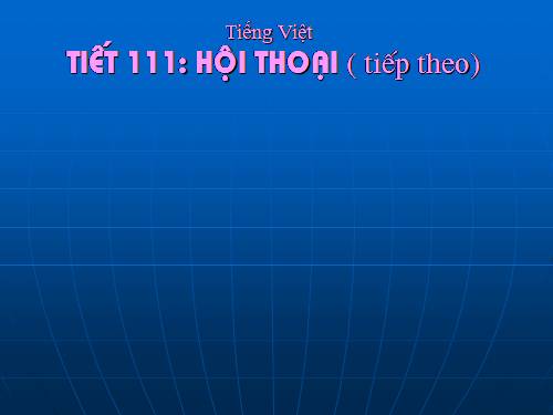 Bài 27. Hội thoại (tiếp theo)