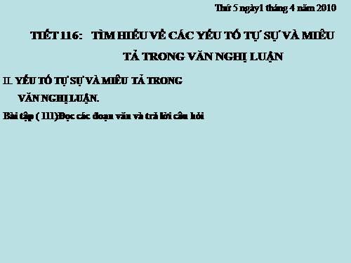 Bài 28. Tìm hiểu các yếu tố tự sự và miêu tả trong văn nghị luận