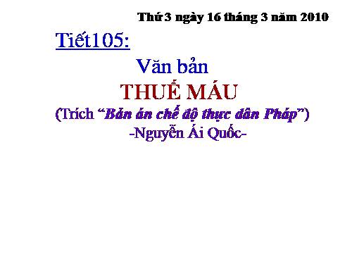 Bài 26. Thuế máu