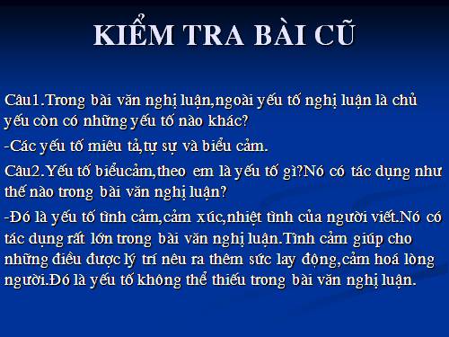 Bài 26. Tìm hiểu yếu tố biểu cảm trong văn nghị luận