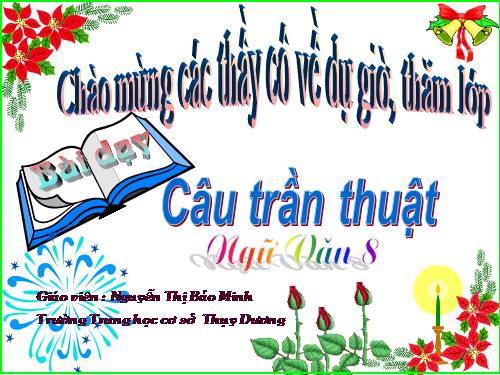 Bài 21. Câu trần thuật