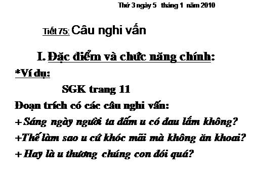 Bài 18. Câu nghi vấn