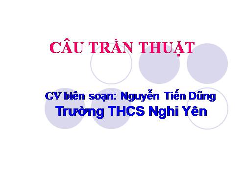 Bài 21. Câu trần thuật