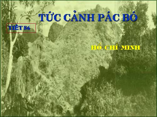 Bài 20. Tức cảnh Pác Bó