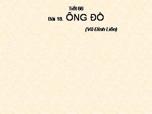 Bài 18. Ông đồ