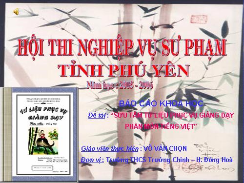 BÁO CAO KHOA HỌC; - giải nhì hội thi nghiệp vụ cấp tỉnh