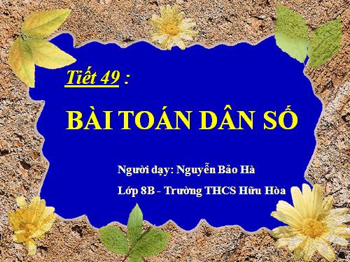 Bài 13. Bài toán dân số