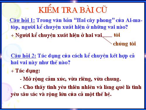 Bài 9. Hai cây phong