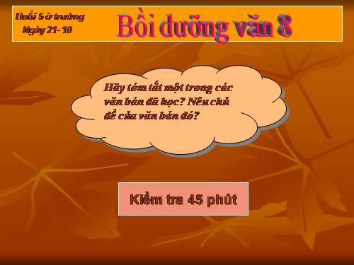 Bồi dưỡng văn 8- buổi 5