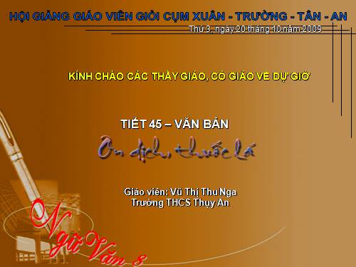 Bài 12. Ôn dịch, thuốc lá