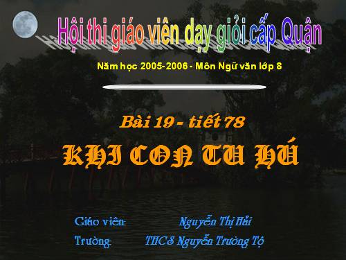 Bài 19. Khi con tu hú