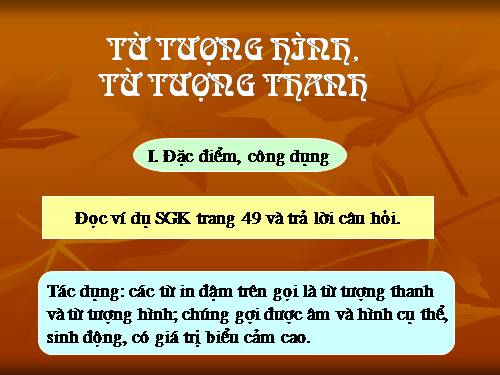 Bài 4. Từ tượng hình, từ tượng thanh