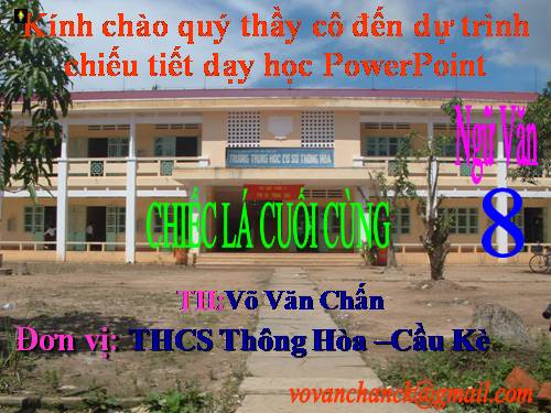 Bài 8. Chiếc lá cuối cùng