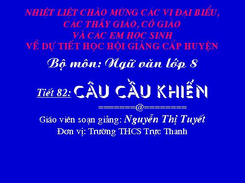 Bài 20. Câu cầu khiến