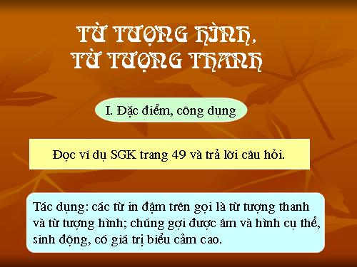 Bài 4. Từ tượng hình, từ tượng thanh