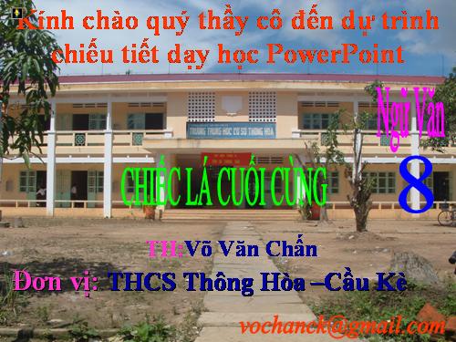 Bài 8. Chiếc lá cuối cùng