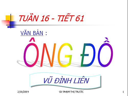 Bài 18. Ông đồ