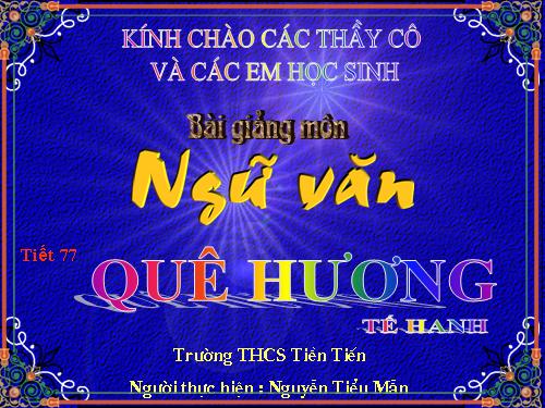 Bài 19. Quê hương