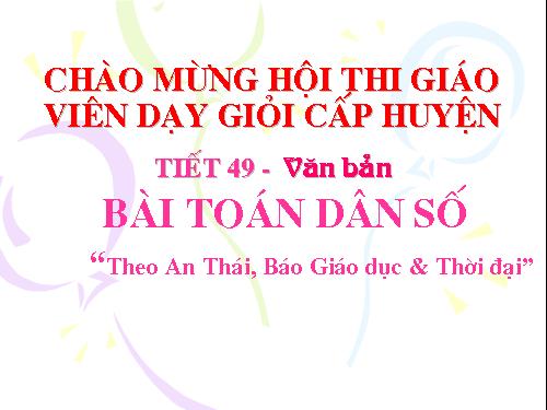 Bài 13. Bài toán dân số