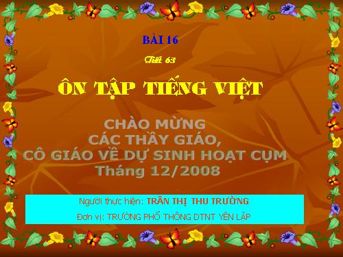 Bài 16. Ôn tập và kiểm tra phần Tiếng Việt