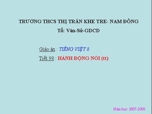 Bài 24. Hành động nói (tiếp theo)