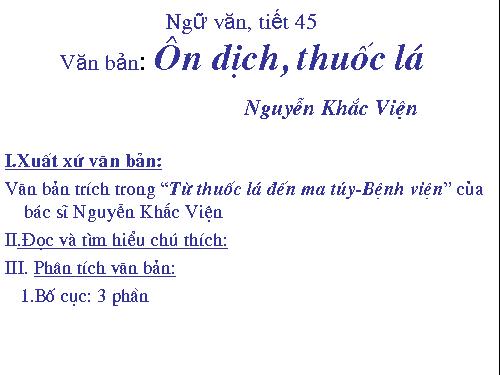 Bài 12. Ôn dịch, thuốc lá