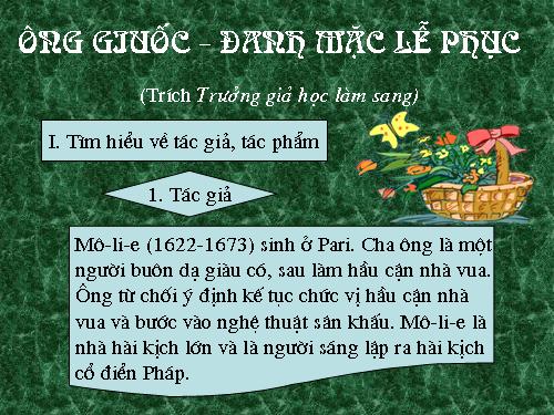 Bài 29. Ông Giuốc-đanh mặc lễ phục