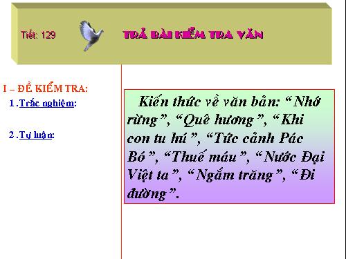 Bài 32. Trả bài kiểm tra Văn