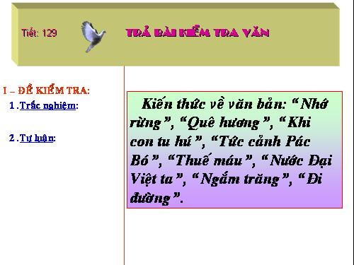 Bài 32. Trả bài kiểm tra Văn