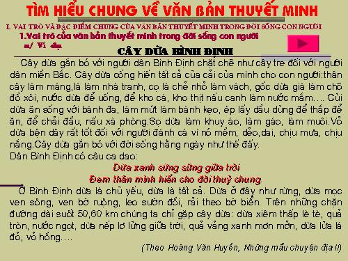 Bài 11. Tìm hiểu chung về văn bản thuyết minh