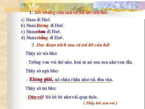 Bài 22. Câu phủ định