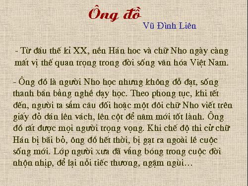 Bài 18. Ông đồ