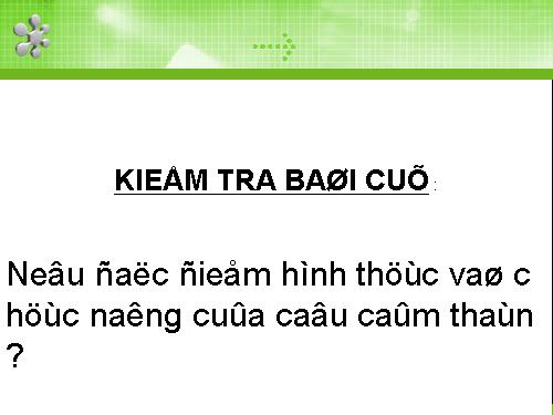 Bài 21. Câu trần thuật