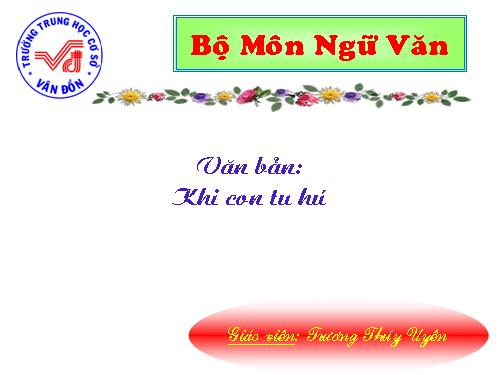 Bài 19. Khi con tu hú