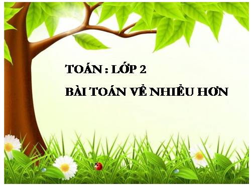 Bài toán về nhiều hơn