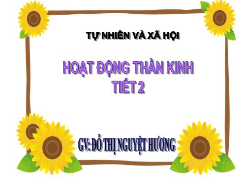 Bài 14. Hoạt động thần kinh (tiếp theo)