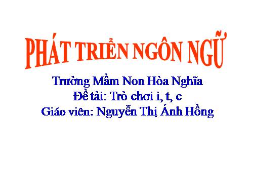 Phát triển Ngôn ngữ (5 tuổi).