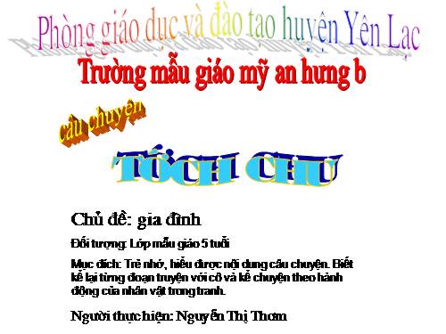 kể chuyện Tích Chu