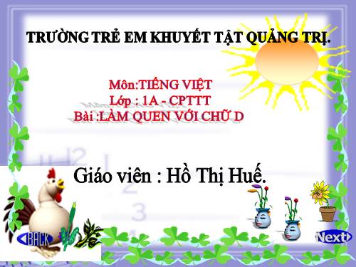 Làm quen với chữ d