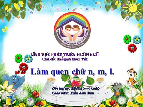 Làm quen chữ l,n,m