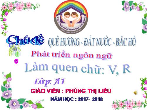 Làm quen chữ v,r