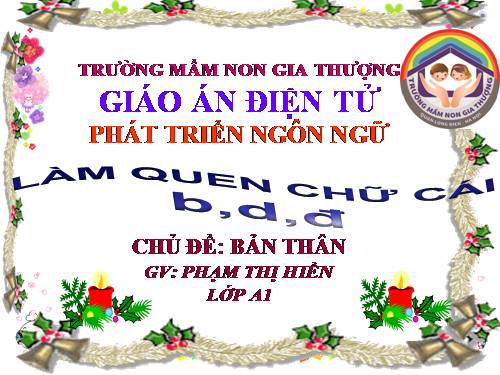 Làm quen chữ b,d,đ