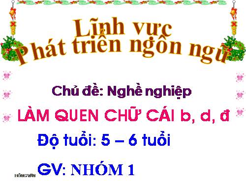 chữ cái b,d, đ