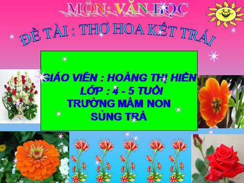 hoa kết trái 5 tuổi đẹp